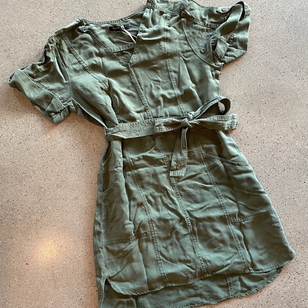 NWT Women's Velvet Heart Olive Green Mini Dress Size Small